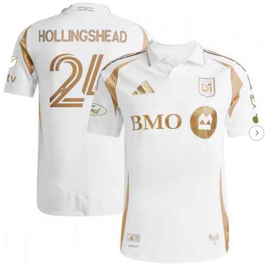 Mens LAFC Ryan Hollingshead adidas White 2025 Secondary Authentic Player Jersey